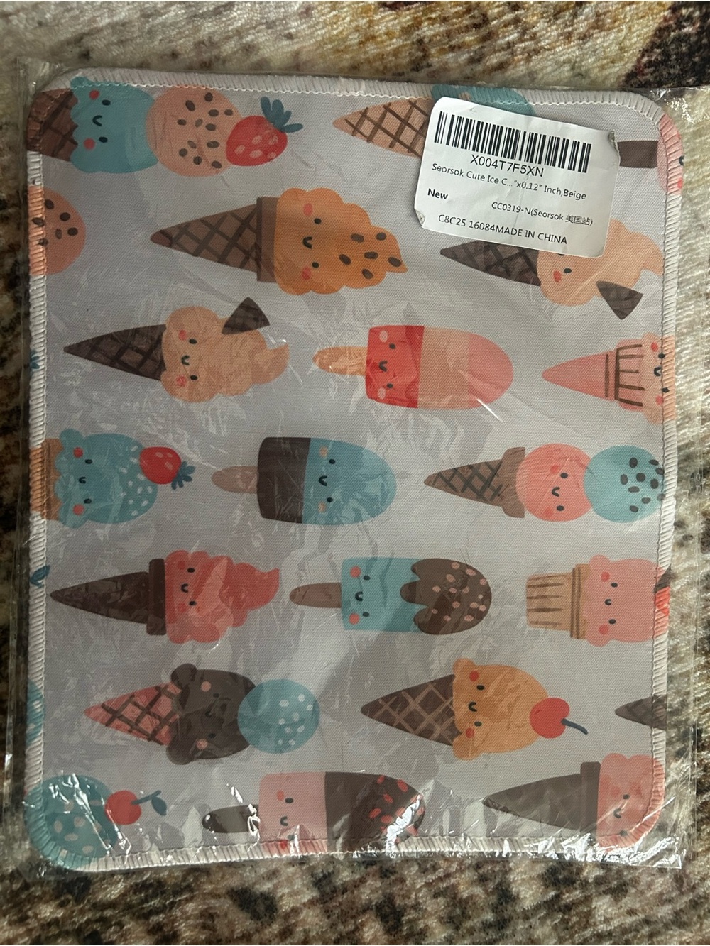 Cute Ice Cream Print Mouse Pad